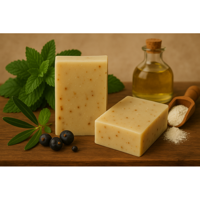 Lait de Chèvre, Menthe et Genièvre Lait de Chèvre, Menthe et Genièvre